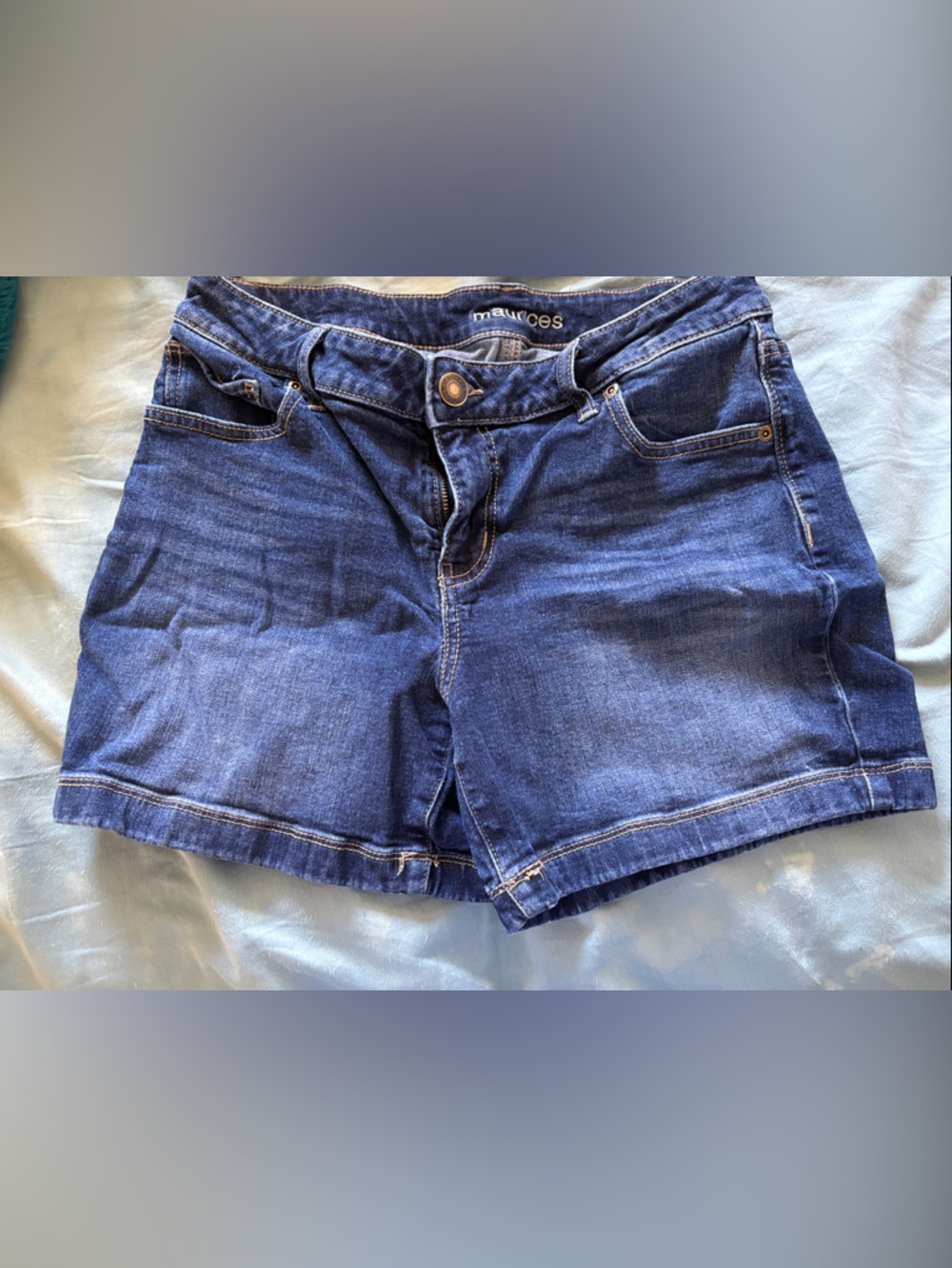 Maurices Dark Blue Denim Shorts